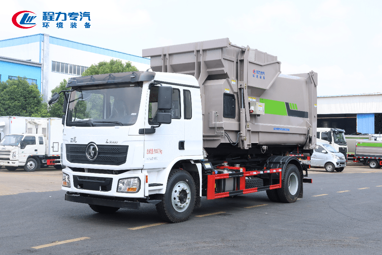 陜汽德龍L3000勾臂垃圾車(chē)
