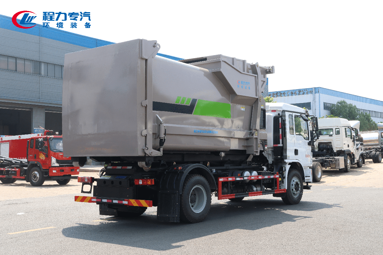 陜汽德龍L3000勾臂垃圾車(chē)